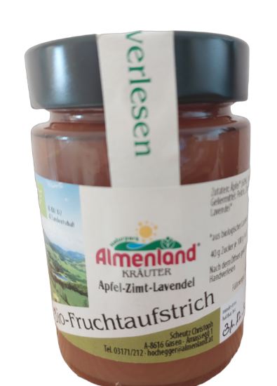 Picture of Bio-Fruchtaufstrich "Apfel-Zimt-Lavendel" 190ml 