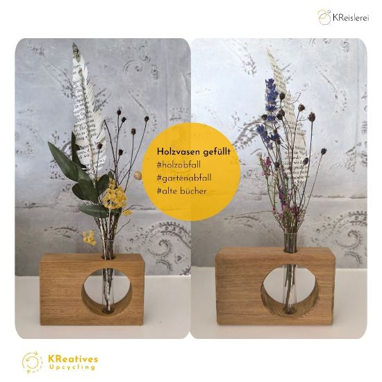 Picture of Ostern - Holzvase dekoriert