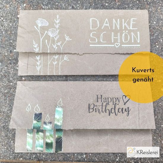 Bild von Kuvert genäht