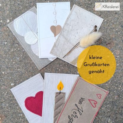 Bild von Grußkarte genäht